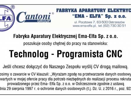TECHNOLOG-PROGRAMISTA CNC