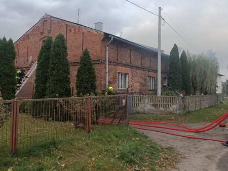 Pożar słomy na poddaszu